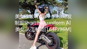 美女擦玻璃Wipe glass短发制服Short hair uniform AI 美女 人工智能[164P/96M]