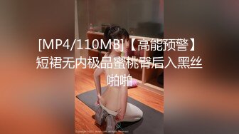 [MP4/110MB]【高能预警】短裙无内极品蜜桃臀后入黑丝啪啪